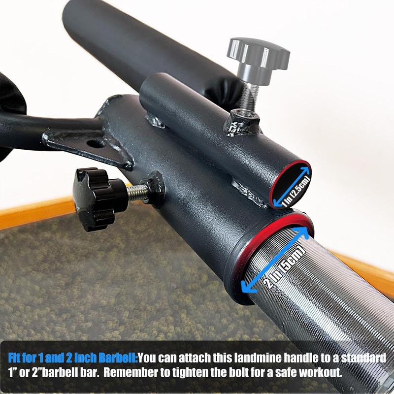 Viking Press Landmine Handle for 2-Inch Olympic Barbell, T-Bar Row