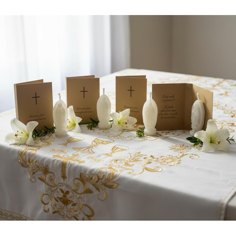 24 Mini Recuerdos Velas Aromáticas Bautizo Boda Primera Comunion Novenario