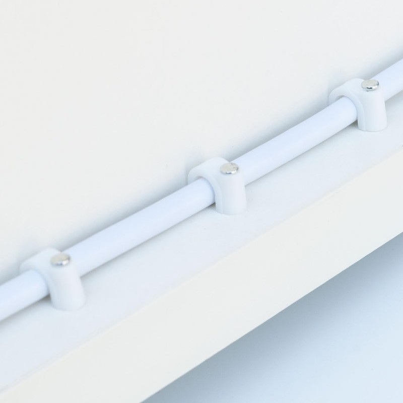 8mm Round White Cable Clips, Pack of 100 - for