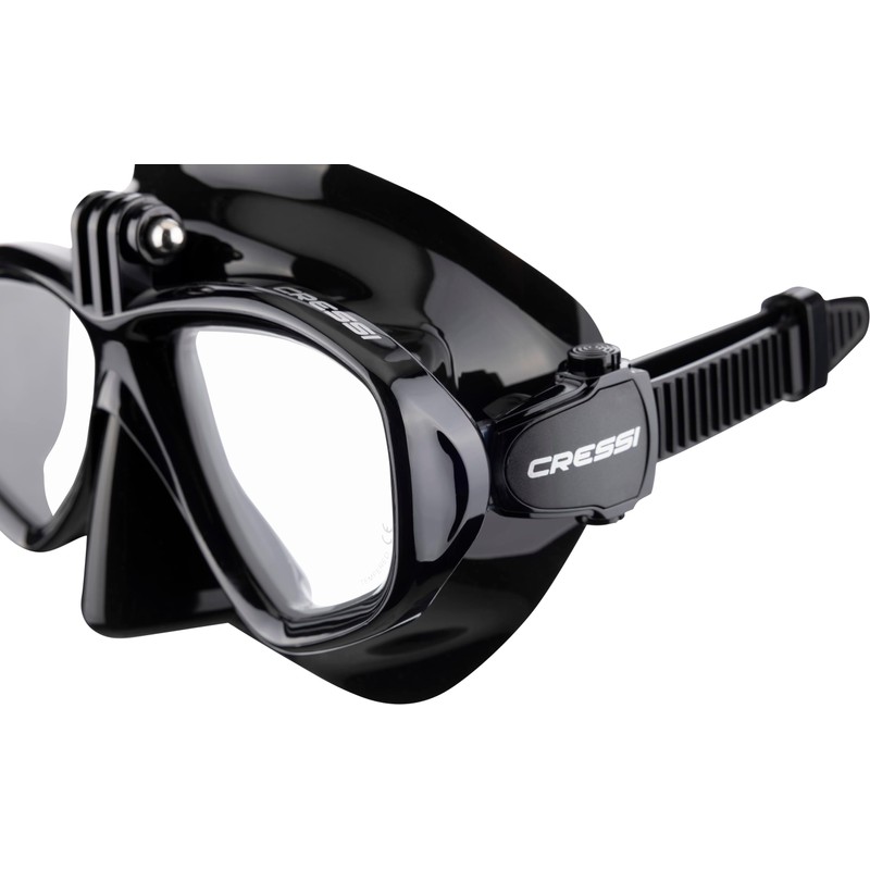 CRESSI Action Cam Mask Black/Black - Unisex Reduced Volume Dive