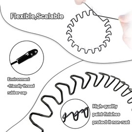 KELUBATU Metal Headbands for Men Fashion Headband for Women, Unisex Wavy Hair Bands Outdoor Sports Head Bands Simple Elastic Non-Slip Hair Accessories (6 Pack)