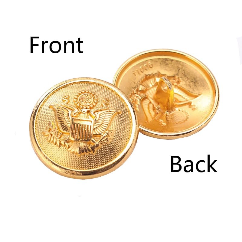 14 Pieces Metal Eagle Badge Buttons Set for Men's Blazer