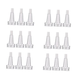 FRCOLOR 100Pcs Plastic Replacement Bottles Caps for Small Essence Bottle 1.77x0.70 Inch Essence Liquid Dropper Bottles Vials Lids for Serum, Sample, Cosmetic Use, Ideal for Home and Travel