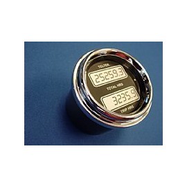 Engine Hour Meter Dual Display for Any Semi,Truck Car or Other Auto - Bezel: Black
