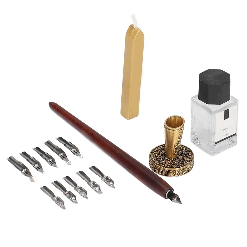 Feather Pen Exquisite Pattern Quaint Texture Comfortable Grip Stainless Steel