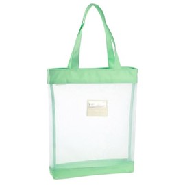 QUINTRA Zip Mesh Pocket, Simple Clear A4 Pocket Leggings With Pockets Back Fabric, Green, One Size