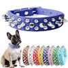 Dog Collar Leather Punk Studded Puppy Collar Studded Durable Adjustable