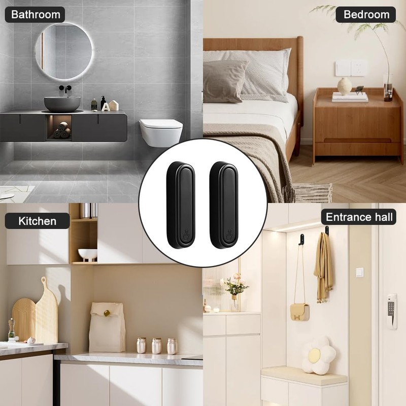 NEW NOAM 2pcs Foldable Hooks for Entryway, Black Folding Wall