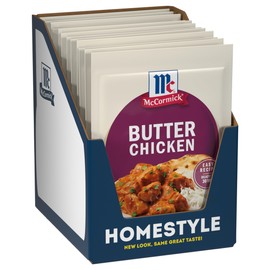 McCormick Seasoning Mix, Butter Chicken, For Aromatic Indian Butter Chicken That’s Ready in 30 Minutes, 0.87 oz (Pack of 12)
