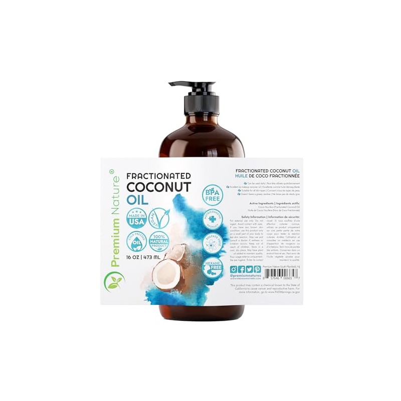 Aceite de Coco Sin Refinar - Premium Nature Coconut Oil
