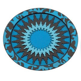 Mosaic Blue Soap Rest – Durable PVC Soap Holder, Water-Resistant & Shatterproof, 3.9 x 4.7 Inches