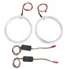 Car LED Angel Eyes Light Guide 95mm/3.7in Purple Lighting 9‑36V
