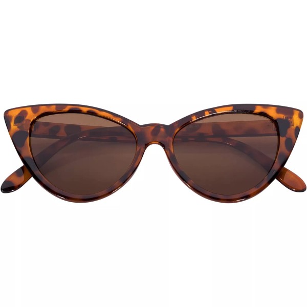 OWL LEOPARD PATTERN CAT EYE SUNGLASSES BROWN LENS ANIMAL PRINT