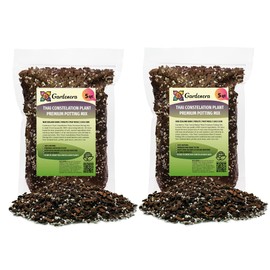 GARDENERA Thai Constellation Monstera Planting Mix - Promotes Steady Growth and Healthy Leaves - 10 Quart (2 Bags of 5 Quart)
