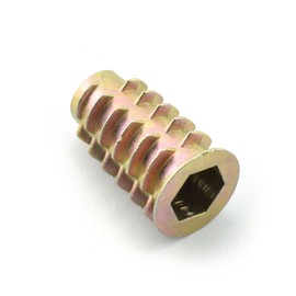 LQ Industrial 8pcs M8x25mm Furniture Screw-in Nut Zinc Alloy Bolt Fastener Connector Hex Socket Drive Threaded Insert Nuts For Wood Furniture Assortment