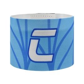 VHOPMORE Elastic Soccer Captain 'C' Armband Adjustable Football Basketball Player Arm Bands Non-Slip Anti-Drop Captain's Armband for Youth - Blue