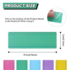 Dyslexia Tools for Kids, 8 Pieces Guided Reading Strips with Green Colored Overlays, Reading Tracking Rulers for Dyslexia, ADHD, Visual Stress