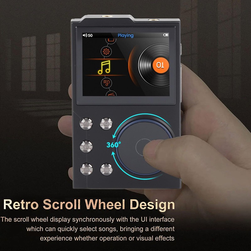16GB MP3 Player with Bluetooth, 2.4 Inch Screen Portable Music