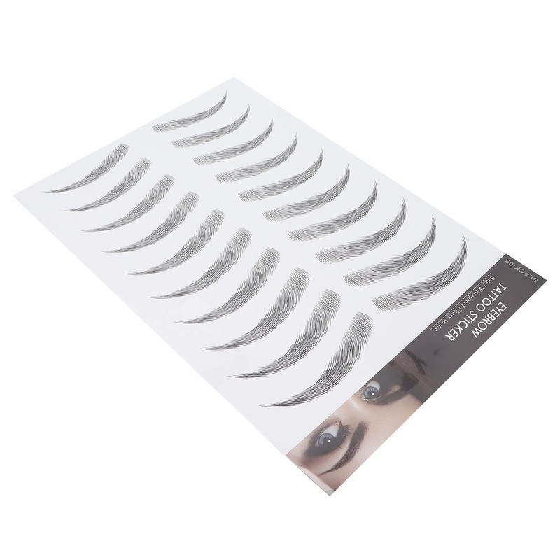6D Eyebrow Tattoo Sticker, Eyebrow Shaping Stencils, Semi-Permanent, Hair-Like, Waterproof