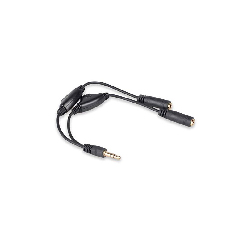 Besmelody 3.5mm Y Splitter Cable with Volume Control, 3.5mm Headphone/Headset