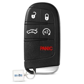 Key Shell Replacement Fits for Chrysler 200 2015-2017 300 Dodge Charger Challenger 2019-2023 Smart Proximity Keyless Entry Remote Control 68155687AB 68394191AA 68394195AA