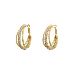 IvoryHaid 14k Gold Plated Hoop Earrings for Women,gold earrings for women trendy,chunky gold earrings,Lightweight, Hypoallergenic Statement Gold Hoop Earrings with 925 Sterling Silver Post Tarnish