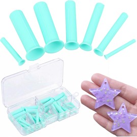 CQDAXUMY 7 tamaños para hacer agujeros de resina, 35 piezas de 2/3/4/5/6/7/8 mm, kit de agujeros de resina sin taladro para llavero, accesorios de fabricación de joyas para manualidades y decoración