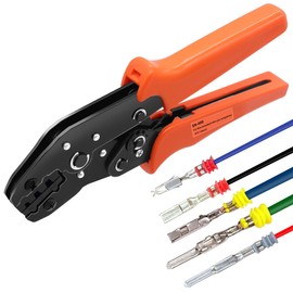 Seamaka Crimping Tool with Ratchet,Ratcheting Wire Crimper AWG 26-16(0.5-1.5 mm²) for Open Barrel Terminal Connectors, Electrical Crimping Tool,Pin Crimping Tool O-SN-48B