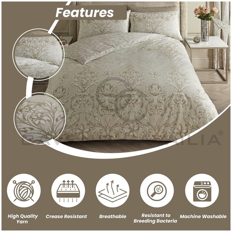 GC GAVENO CAVAILIA Antoinette Duvet Cover, Polycotton, Natural, Single