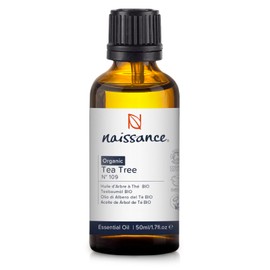 Naissance Organic Tea Tree Essential Oil (No. 109) 50ml - Pure, Natural, Certified Organic, Cruelty Free, Vegan & Undiluted - for Aromatherapy & Diffusers