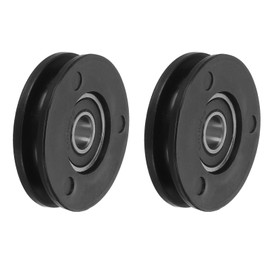PATIKIL Universal Bearing Pulley Wheel 50mm/2", 2 Pack Nylon Bearing Pulley Wheel Lifting Bearing Wheel Replace for Gym Equipment Part Cable Machine
