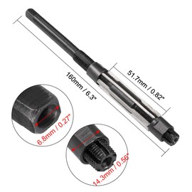 sourcing map Adjustable Hand Reamer 13.75-15.25mm High Speed Steel H8 6 Straight Flutes Milling Cutter Tool Metric Reaming Drill Bit for Metal
