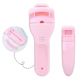 Uranian Eyelash Curlers Partial Eyelashes Curlers Plastic Lash Curler with 1 Replacement Silicone Refill Pads Protable Makeup Cosmetic Tools for Eyes