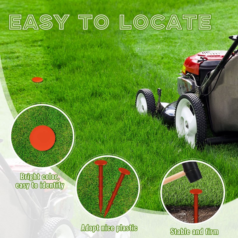 8 Pcs Garden Stakes Survey Markers Low Profile Survey Stakes