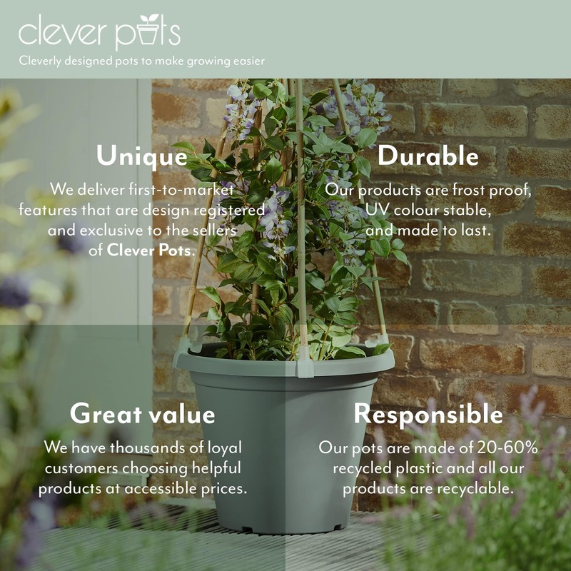 Clever Pots Flower Pot, Terracotta, Mixed