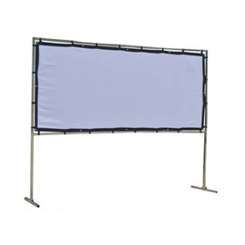 INTSUPERMAI Projector Screen with Stand Outdoor Projector Screen 3.5×1.5m/11.5×4.9ft Removable Stand Foldable Curtain for Outdoor Home Party Camping