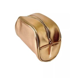 Lancôme Lot of 4 Lancome Paris Rose Gold Cosmetic Makeup Bag Zipper Pouch Pink Metallic