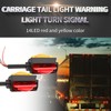 UOIENRT LED Trailer Fender Lights Amber Front Red Rear Trailer