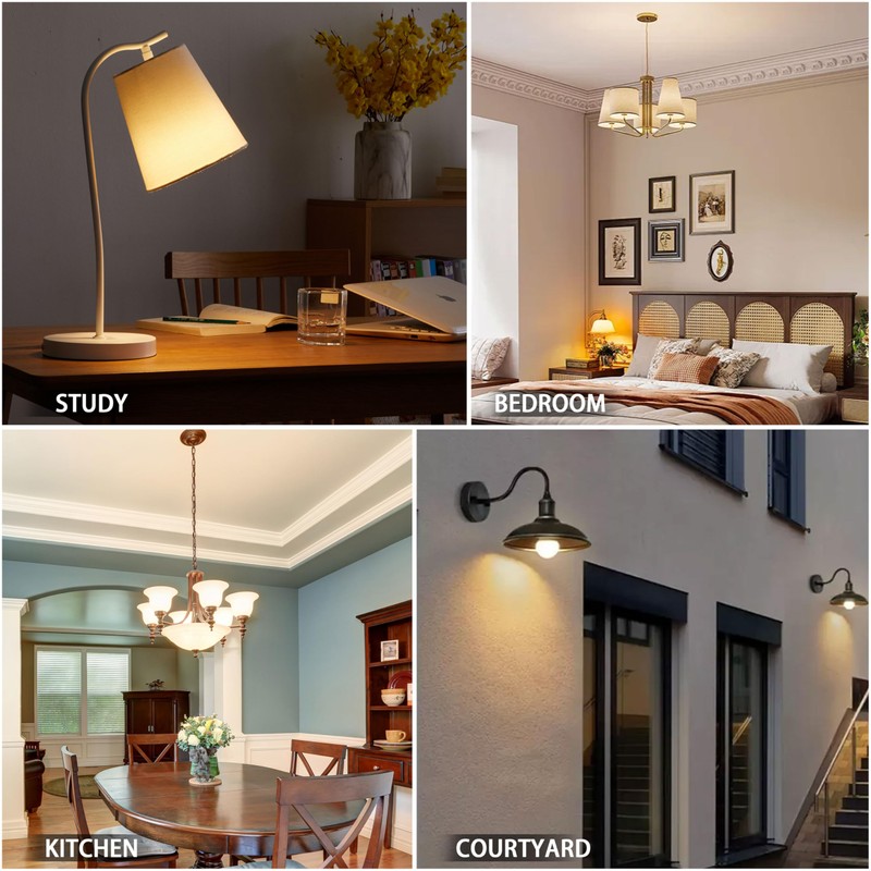 LAMPHOME 8-Pack Daylight White LED Bulbs - Brighten Your Bedroom