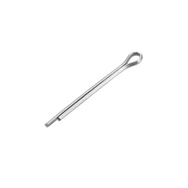 sourcing map 30 Pieces Split Splint 1 mm x 12 mm 304 Stainless Steel 2 Prong Key Silver