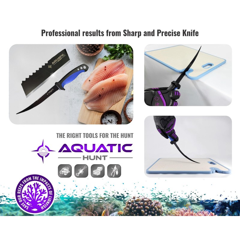 Pro 3-in-1 Set: 6.5” Fish Fillet/Boning Knife - 12” Non-slip