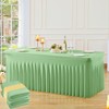 2 Pack Sage Green Table Cloth for 6 Foot Rectangle