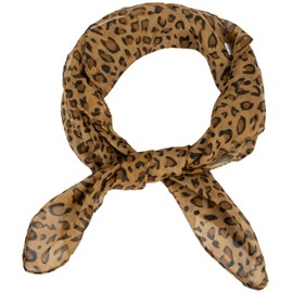 INOGIH Fahion and Lightweight Leopard-Print Chiffon Square-Scarf - Soft Wrap Neck Feeling Head Scarf 31.7 x 31.7 inches