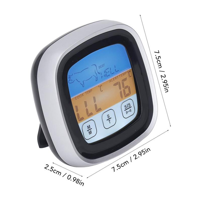 Digital Meat Thermometer LED Display Accurate Reading Meat Temperature Gauge