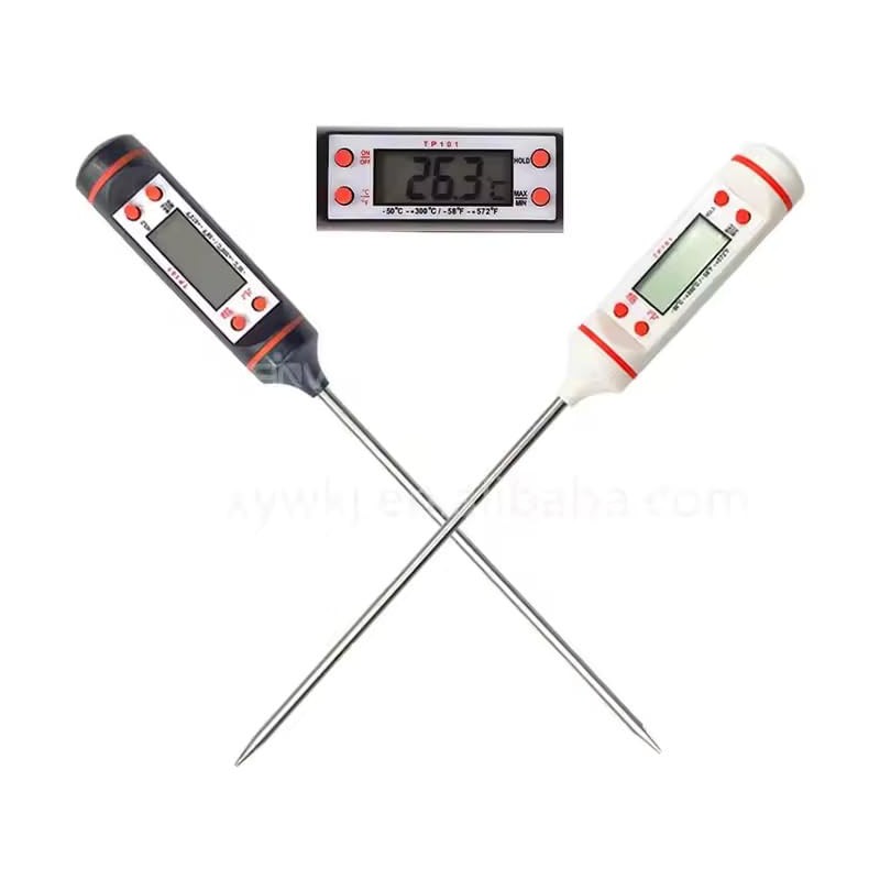 TP101 Digital Food Thermometer, LCD Display, Instant Read Probe for