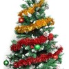 Christmas Garlands Red Gold, 4 Pieces Tinsel Garland, 2 m
