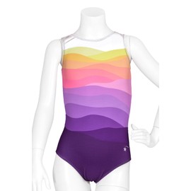 Destira Gymnastics Leotards for Girls, Sky's The Limit, Super Soft Leotards for Women and Girls with Matching Scrunchie, Gymnastics, Dance, Cheer, Yoga, and More, Child Small (6X)