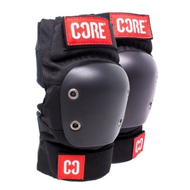 Core Protection Street Elbow Pads Suitable for Kids, Teens & Adults Elbow Protection for Skateboarding, Scooters & Skating Adjustable Pads Black/Red - Large