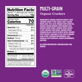 Milton's Organic Crackers Variety Bundle (Multi-Grain, Olive Oil & Sea Salt, Himalayan Salt) - Certified Organic, Non-GMO Project Verified, Kosher, Great for Charcuterie Boards - 6 Oz, Pack of 3