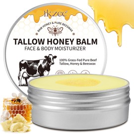 Beef Tallow for Skin, Tallow and Honey Balm (3.5 Oz), Tallow Face Moisturizer, Whipped Grass-Fed Beef Tallow for Face - Deeply Moisturizing for Face & Body, Unscented Fast Absorption